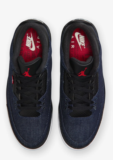 Air Jordan 3 x Levi's® 'Indigo / Gym Red' (IH7959-400)