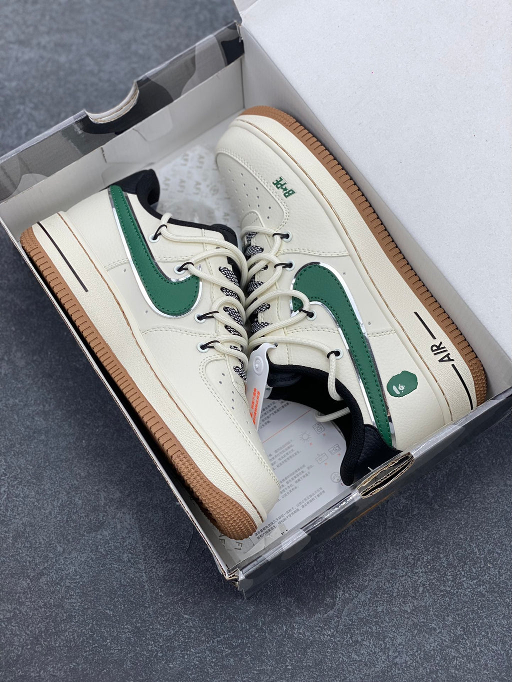 BAPE x Nike Air Force 1 Low 'Cream Forest Green' Sneaker