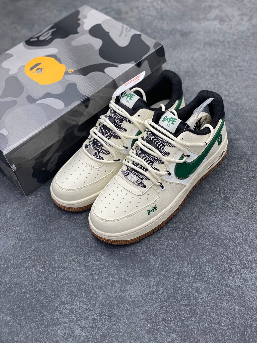 BAPE x Nike Air Force 1 Low 'Cream Forest Green' Sneaker