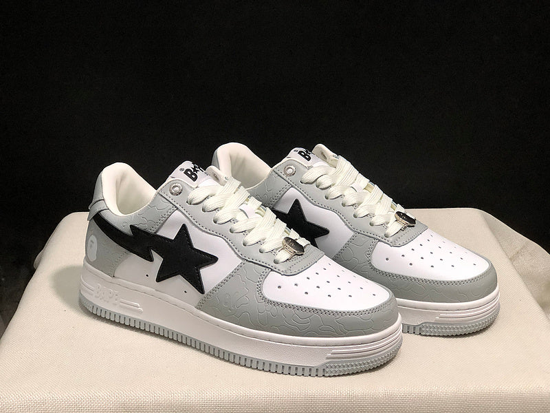 BAPE STA Low 'White Grey Camo' Sneaker