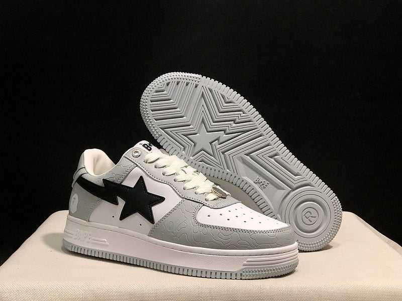 BAPE STA Low 'White Grey Camo' Sneaker