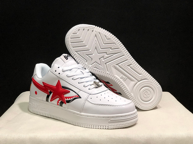 BAPE STA Low 'White/Red' Sneaker