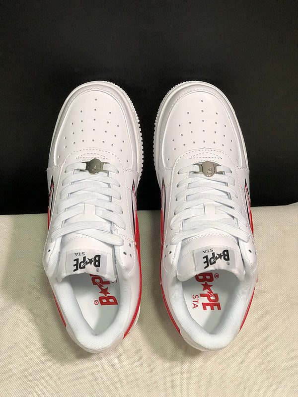 BAPE STA Low 'White/Red' Sneaker