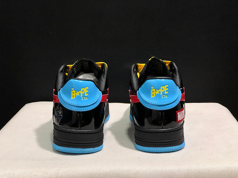 BAPE STA Low × Marvel 'Black/Blue/Red' Sneaker