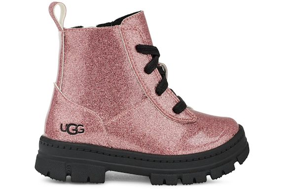 UGG Ashton Lace Up Boot - Glitter Pink (Toddler)