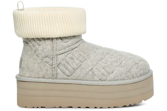 UGG Classic Mini Platform Felted Boot - Grey (Women's)
