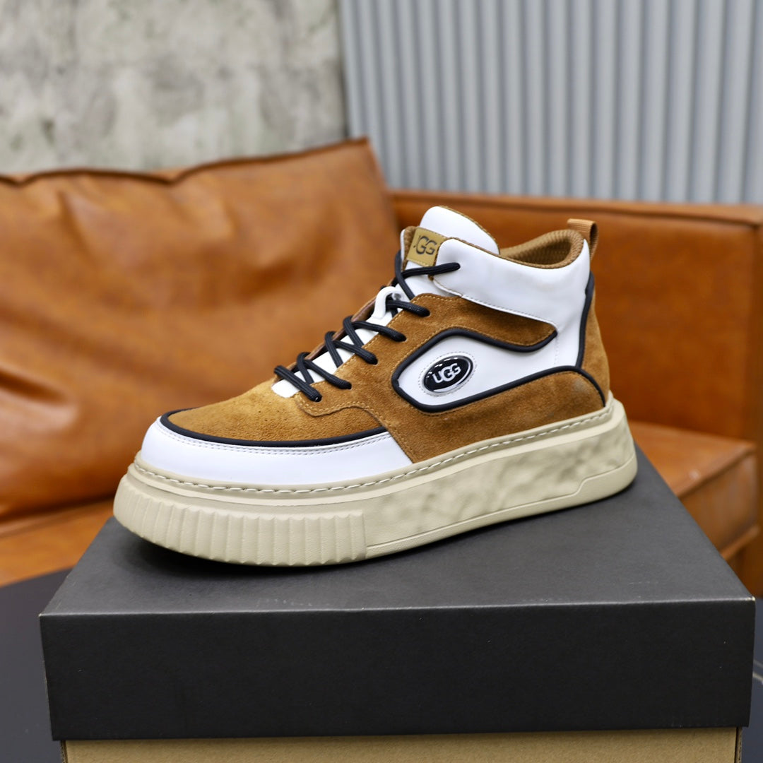 UGG Men's High-Top Two-Tone Sneaker – Tan / White