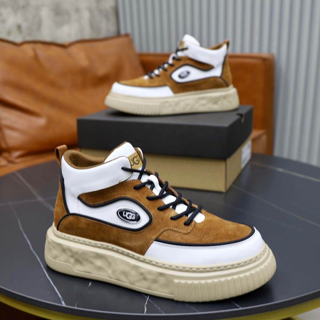 UGG Men's High-Top Two-Tone Sneaker – Tan / White