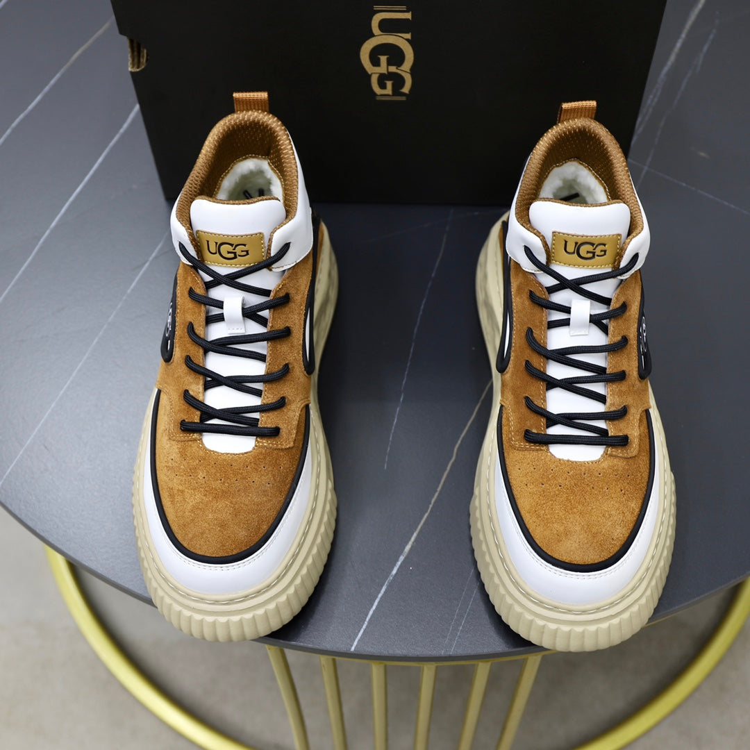 UGG Men's High-Top Two-Tone Sneaker – Tan / White