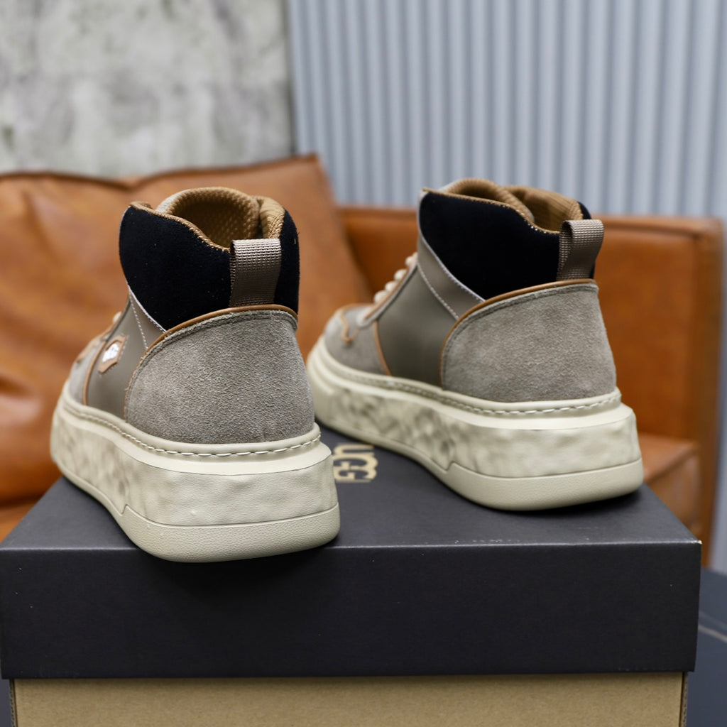 UGG Men's High-Top Leather Sneaker – Pewter / Gunmetal