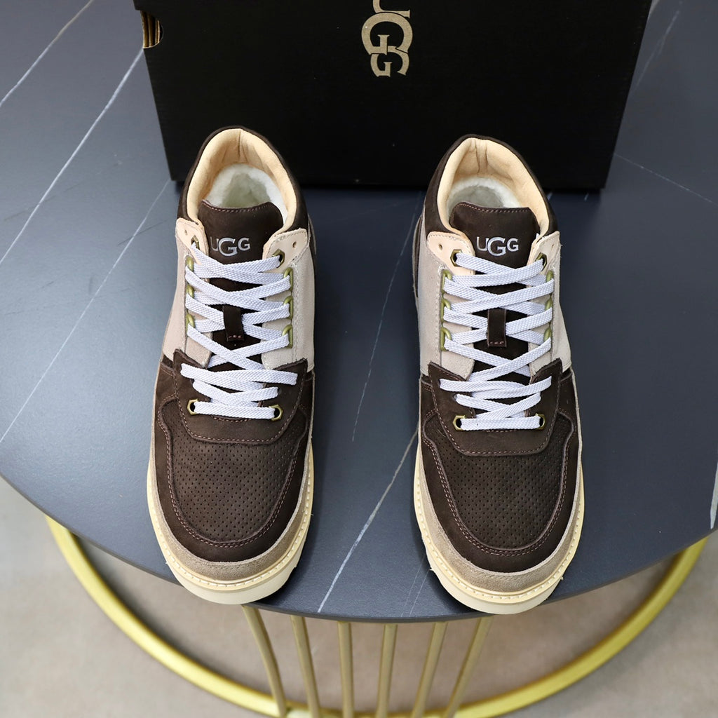 UGG Men's Retro High-Top Sneaker – Espresso / Cream / Grey
