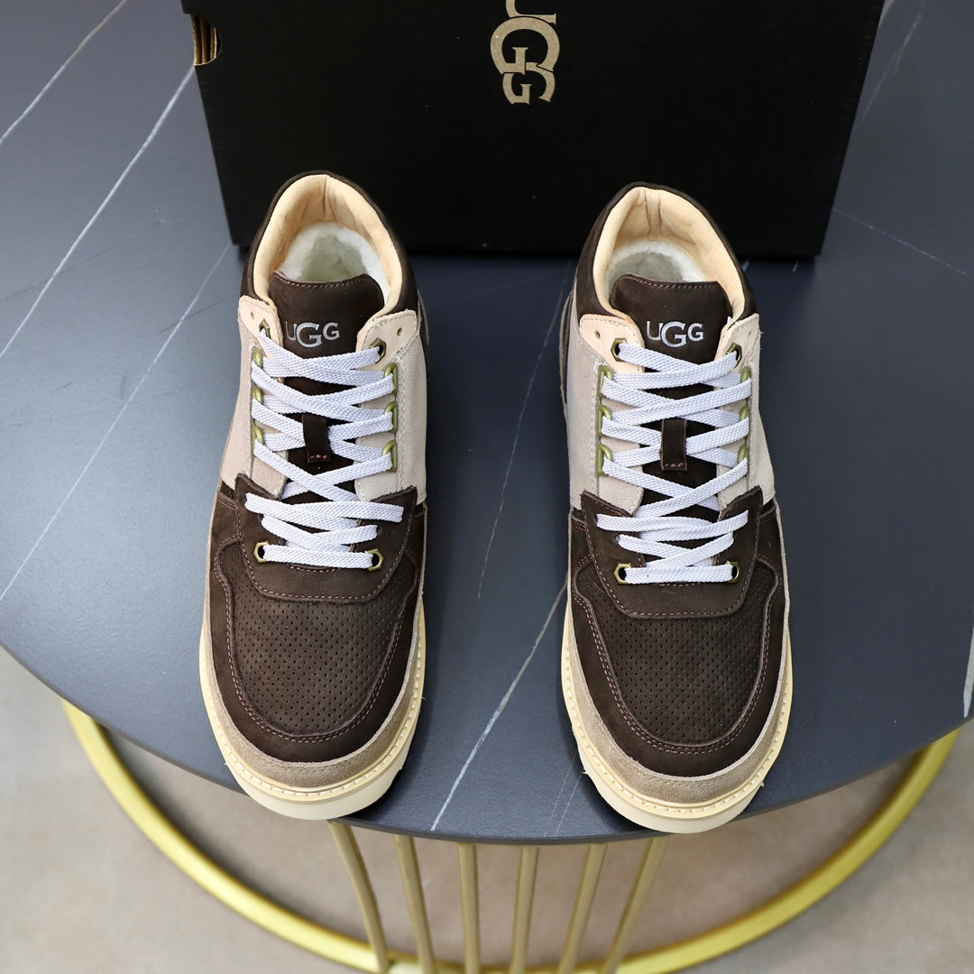 UGG Men's Retro High-Top Sneaker – Espresso / Cream / Grey