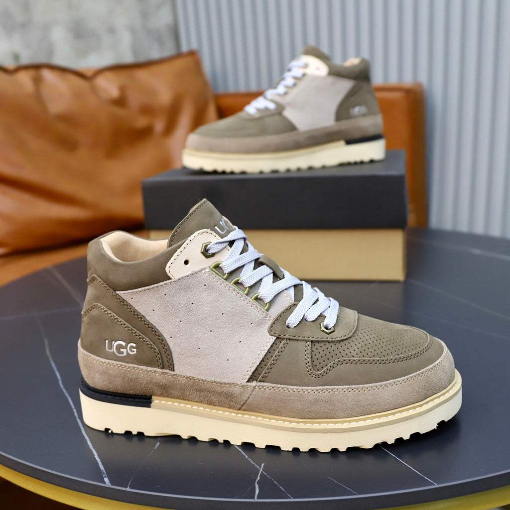 UGG Men's Retro High-Top Sneaker – Olive / Sage / Light Grey