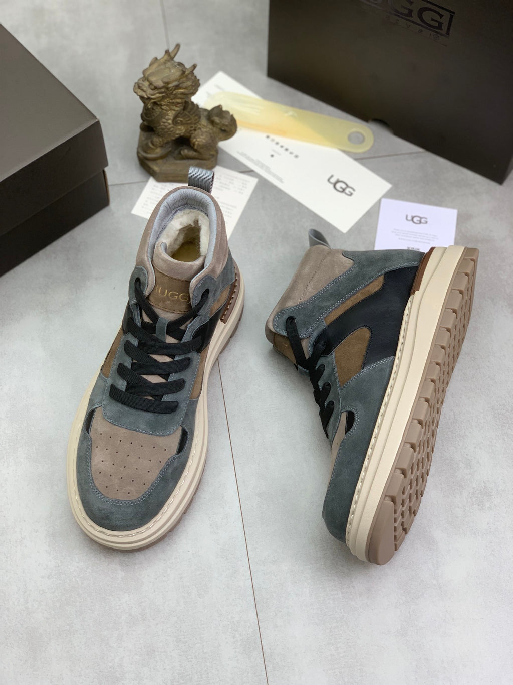 UGG Men's High-Top Boot Sneaker – Slate Blue / Taupe