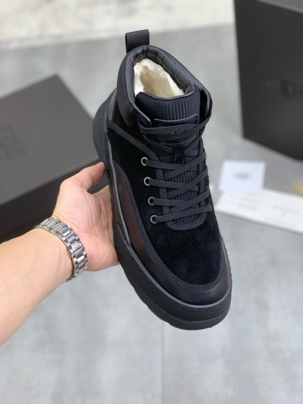 UGG Men's High-Top Boot Sneaker – Triple Black