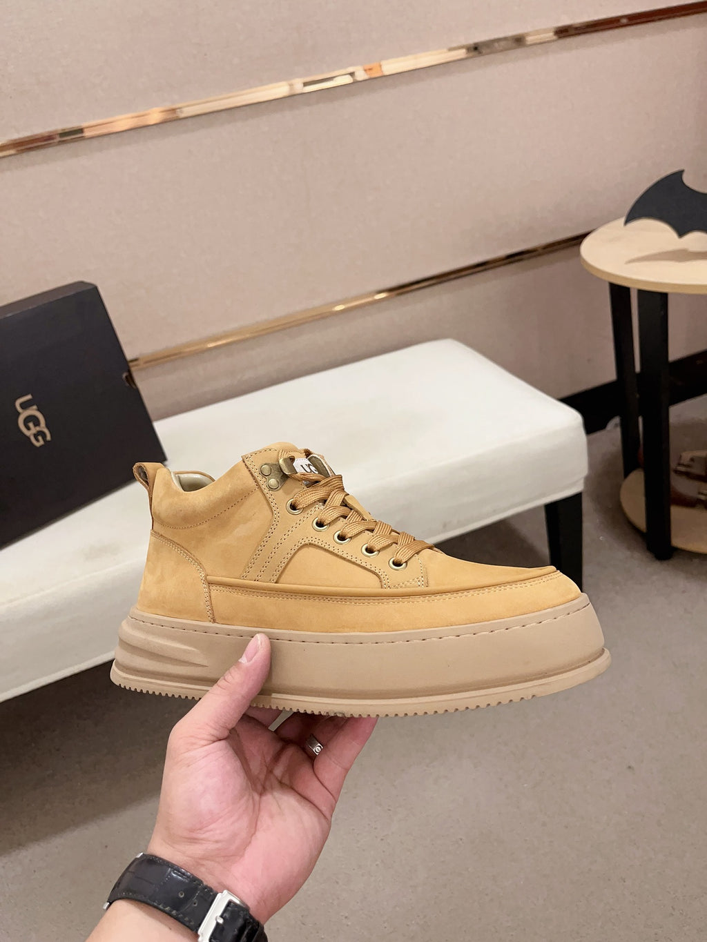 UGG Men's Retro High-Top Sneaker – Wheat