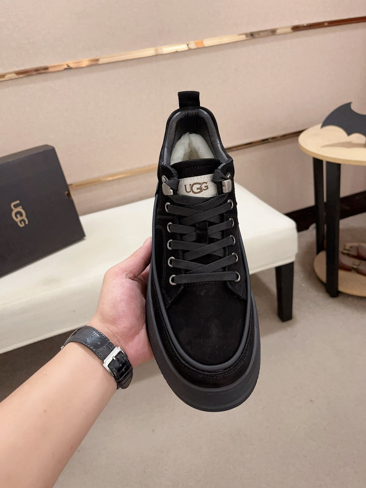 UGG Men's Retro High-Top Sneaker – Triple Black