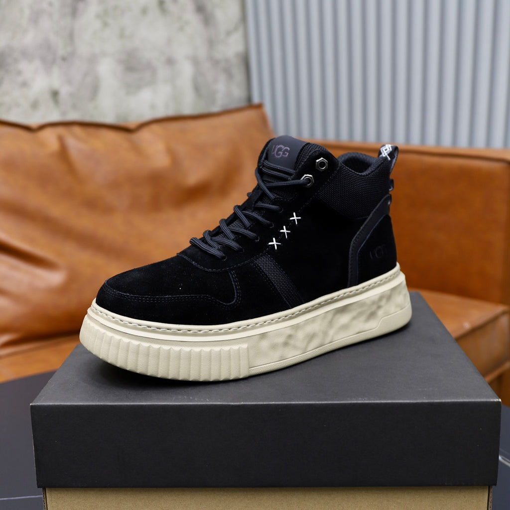 UGG Men's High-Top Panelled Sneaker – Triple Black