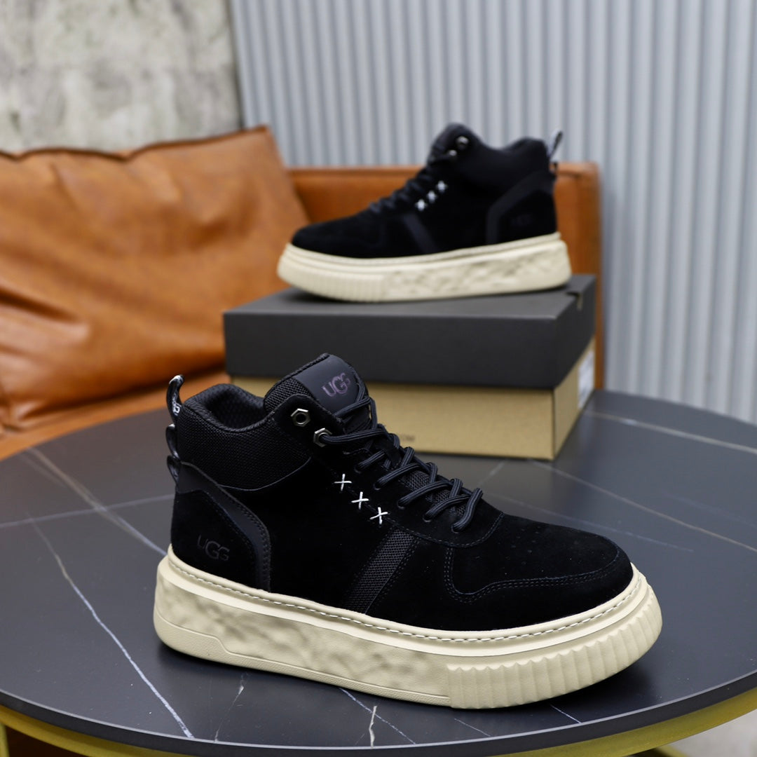 UGG Men's High-Top Panelled Sneaker – Triple Black