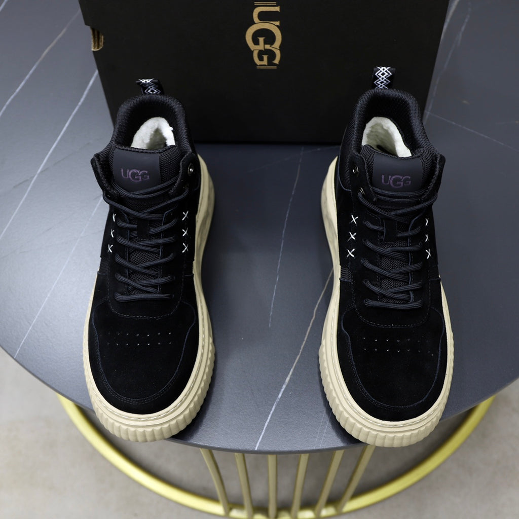 UGG Men's High-Top Panelled Sneaker – Triple Black