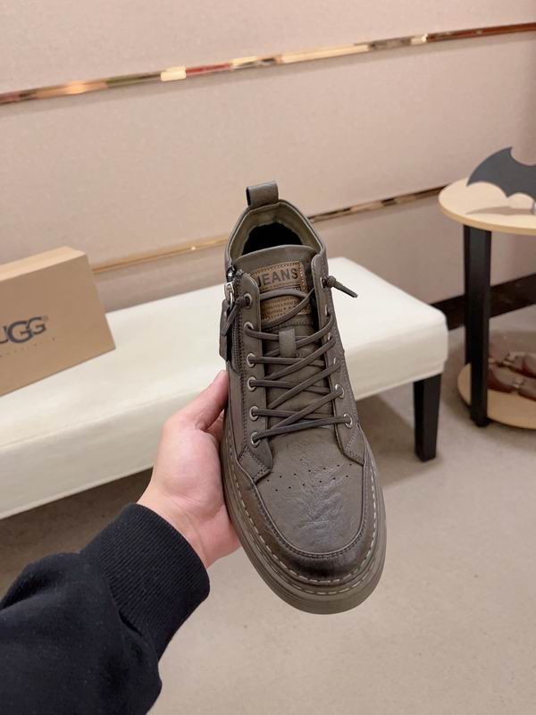 UGG Men's Mid-Top Leather Sneaker – Dark Brown