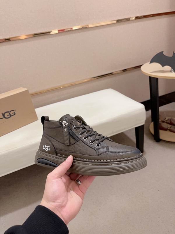 UGG Men's Mid-Top Leather Sneaker – Dark Brown