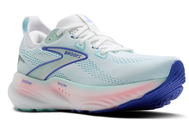 Brooks Glycerin 22 Women's Running Shoe – White/Limpet Shell/Amparo Blue