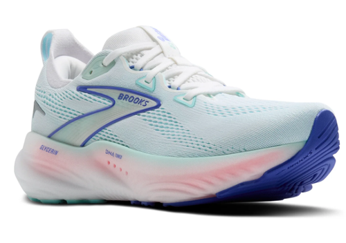 Brooks Glycerin 22 Women's Running Shoe – White/Limpet Shell/Amparo Blue