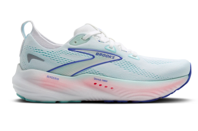 Brooks Glycerin 22 Women's Running Shoe – White/Limpet Shell/Amparo Blue